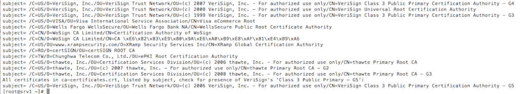 Checking VeriSign Class 3 Public Primary Certification Authority - G5