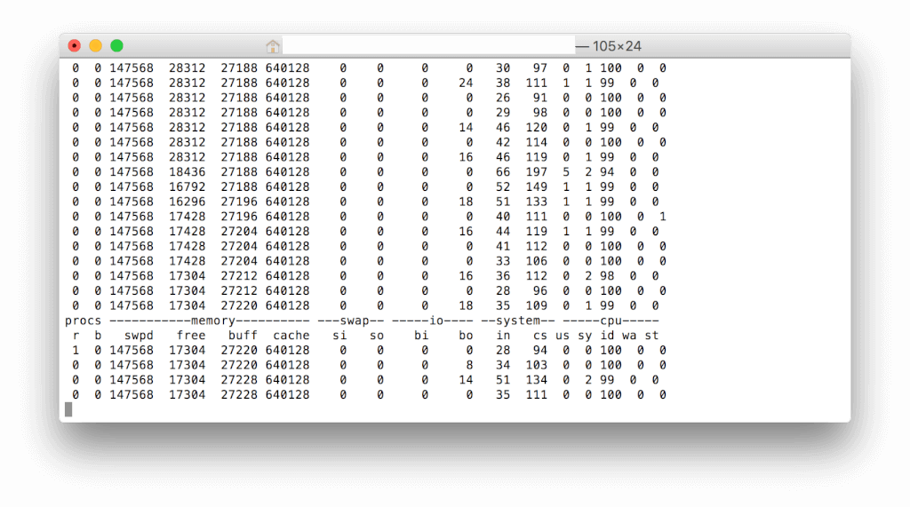 centos vmstat 2